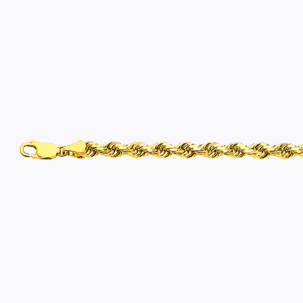 14k 5mm Yellow Gold Solid Dc Rope 18" - Image 2