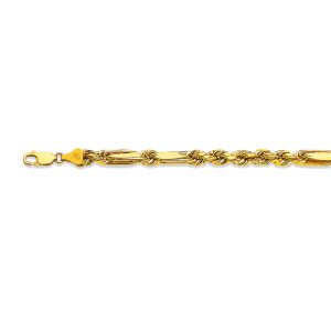 10k 6mm Two-tone Gold Dc Hollow Milano-figarope 16"