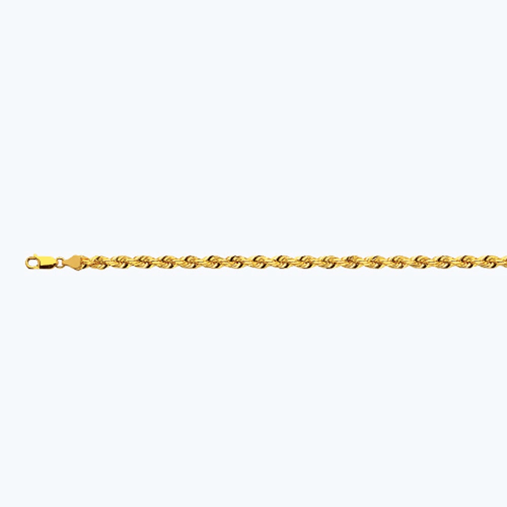 18k 6mm Yellow Gold Solid Dc Rope 18" - Image 2