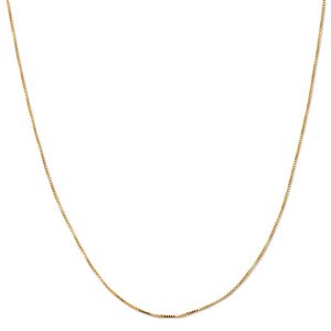 14k Yellow Gold Box 078 Gauge 28"
