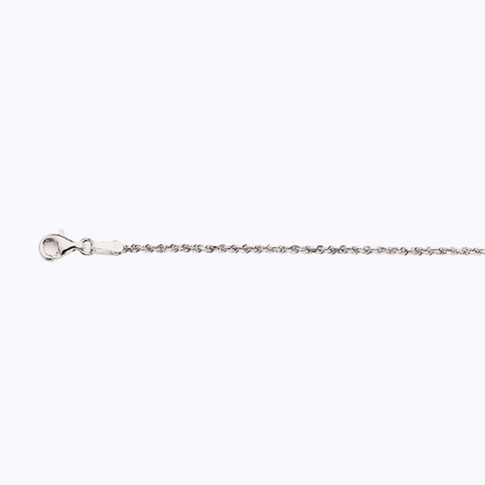 10k 1.5mm White Gold Solid Dc Rope 30" - Image 2