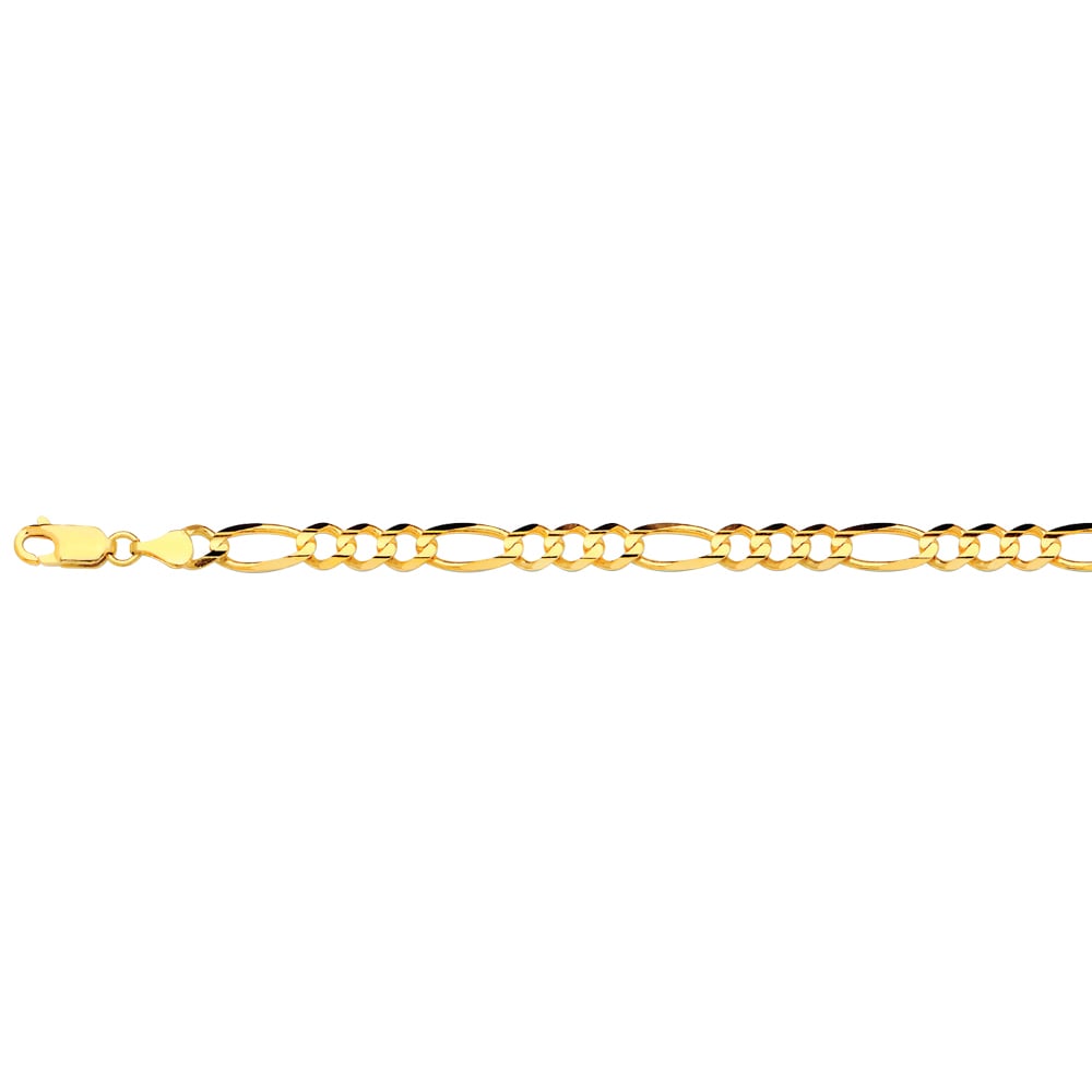 10k 5.5mm Yellow Gold Solid Figaro 30" - Image 2