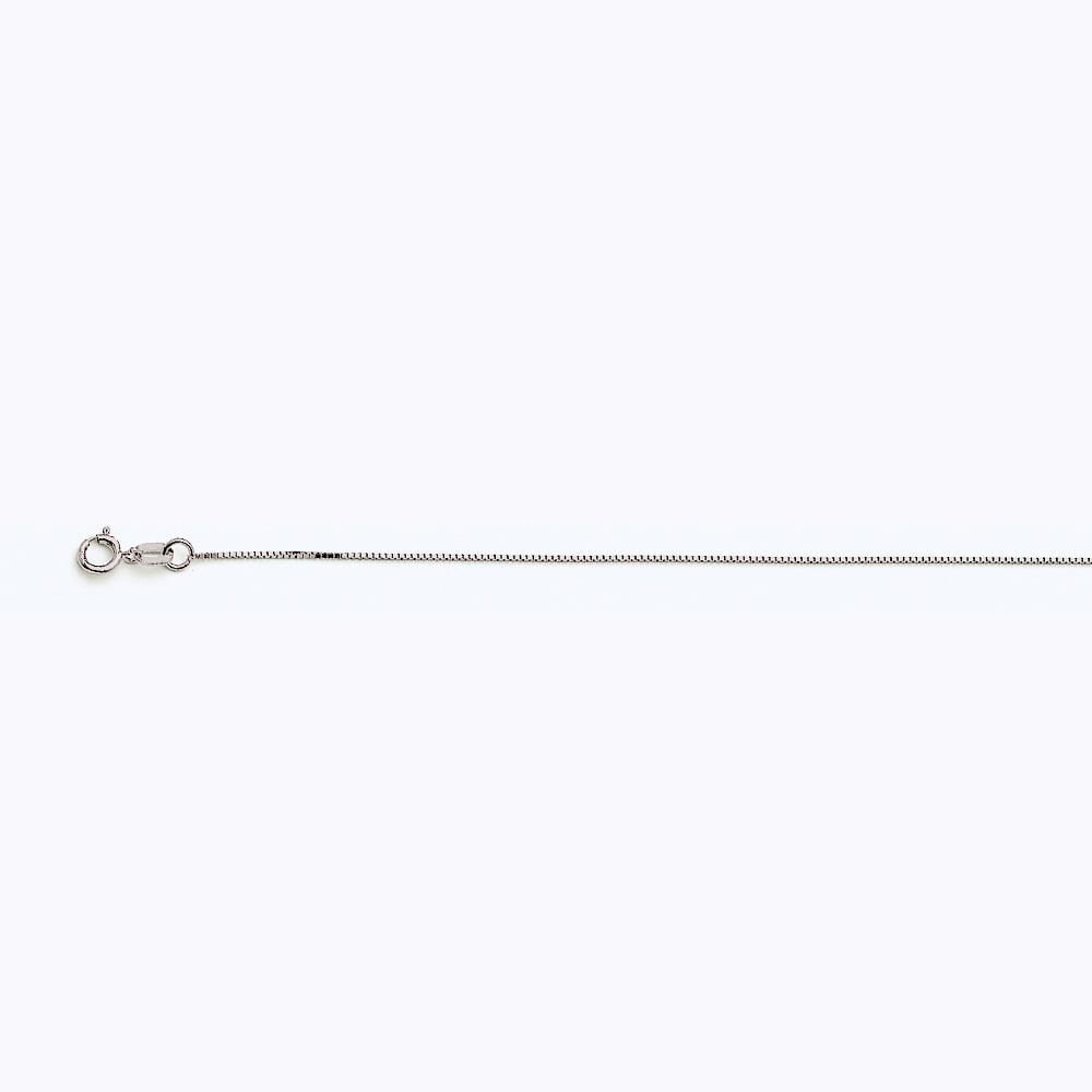 10k White Gold Box 040 Gauge 18" - Image 4