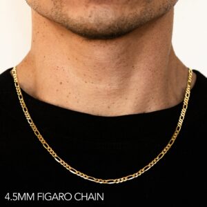 10k 4.5mm Solid Figaro 28"
