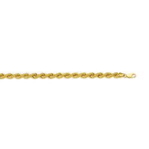 10K 6MM YELLOW GOLD HOLLOW QUINT ROPE 8"