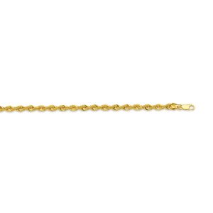 10K 5MM YELLOW GOLD HOLLOW QUINT ROPE 8"