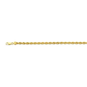 10k 4.5mm Yellow Gold Hollow Quint Rope 30"