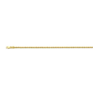 10K 2.1MM YELLOW GOLD HOLLOW QUINT ROPE 8.5"