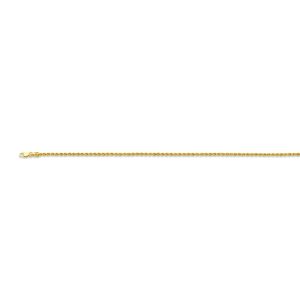 10k 1.6mm Yellow Gold Hollow Quint Rope 28"