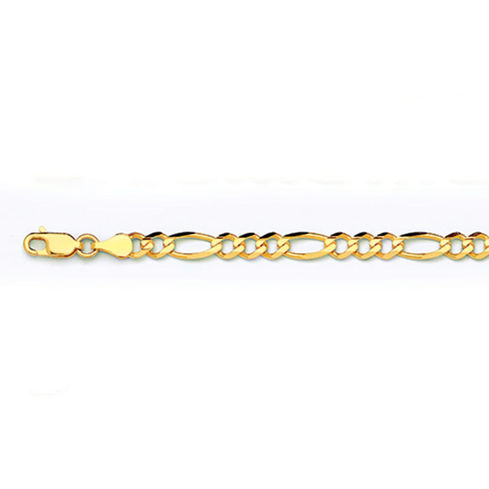 10k 3mm Yellow Gold Solid Figaro 26" - Image 2