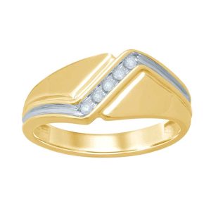 10K DIAMOND 0.09-0.10 CT MENS RING