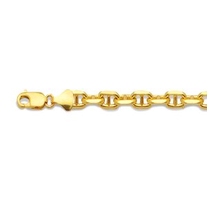 10k 7mm Yellow Gold Solid 3d Mariner 30"