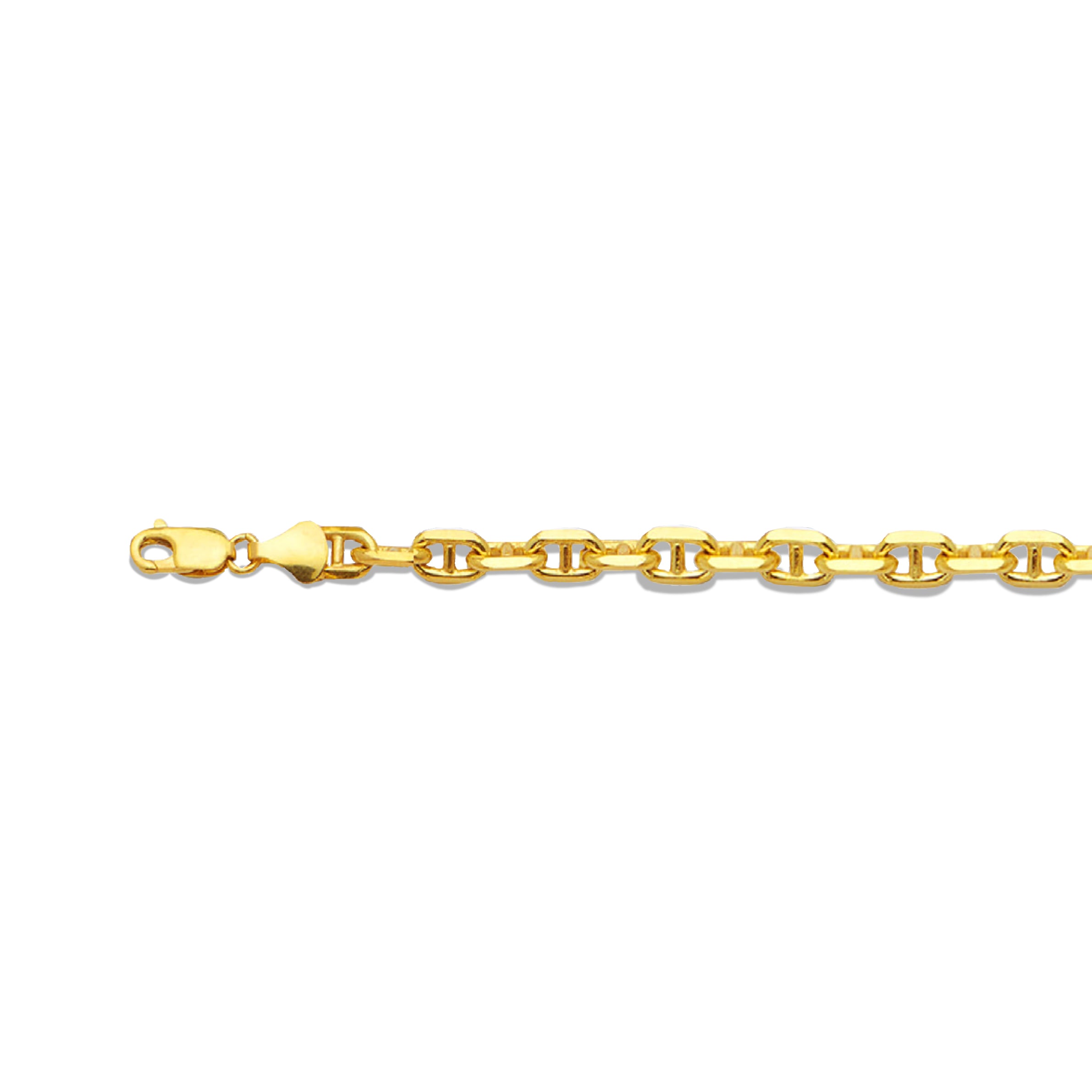 14k 3mm Yellow Gold Solid 3d Mariner 20"
