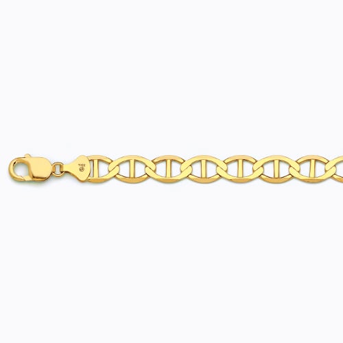 14k 9mm Yellow Gold Solid Mariner 30"