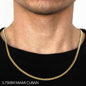 14k 4mm Yellow Gold Hollow Miami Cuban 16"