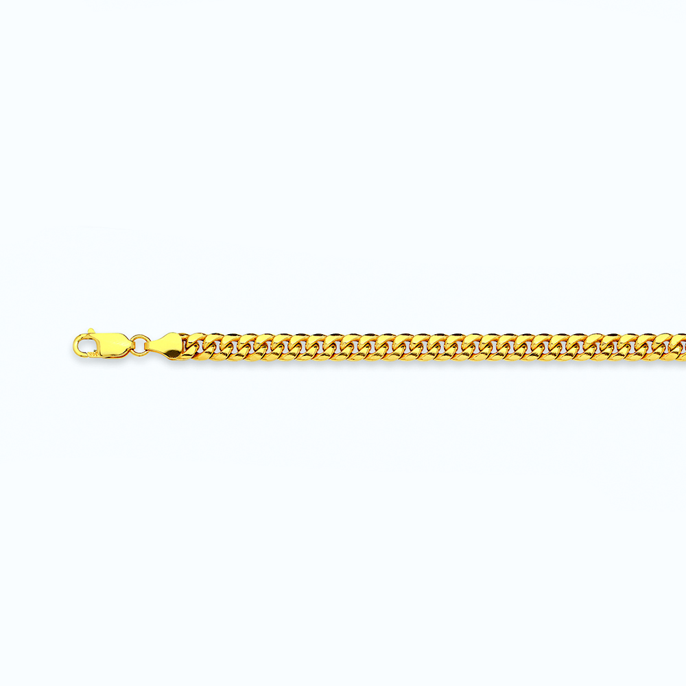 14k 3mm Yellow Gold Hollow Miami Cuban 16" - Image 2
