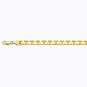 14k 7.5mm Yellow Gold Solid Mariner 26"