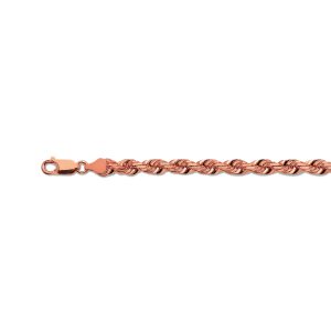 10k 6mm Rose Gold Solid Dc Rope 26"