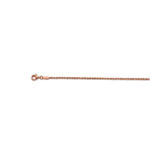 14K 1.5MM ROSE GOLD SOLID DC ROPE 9"