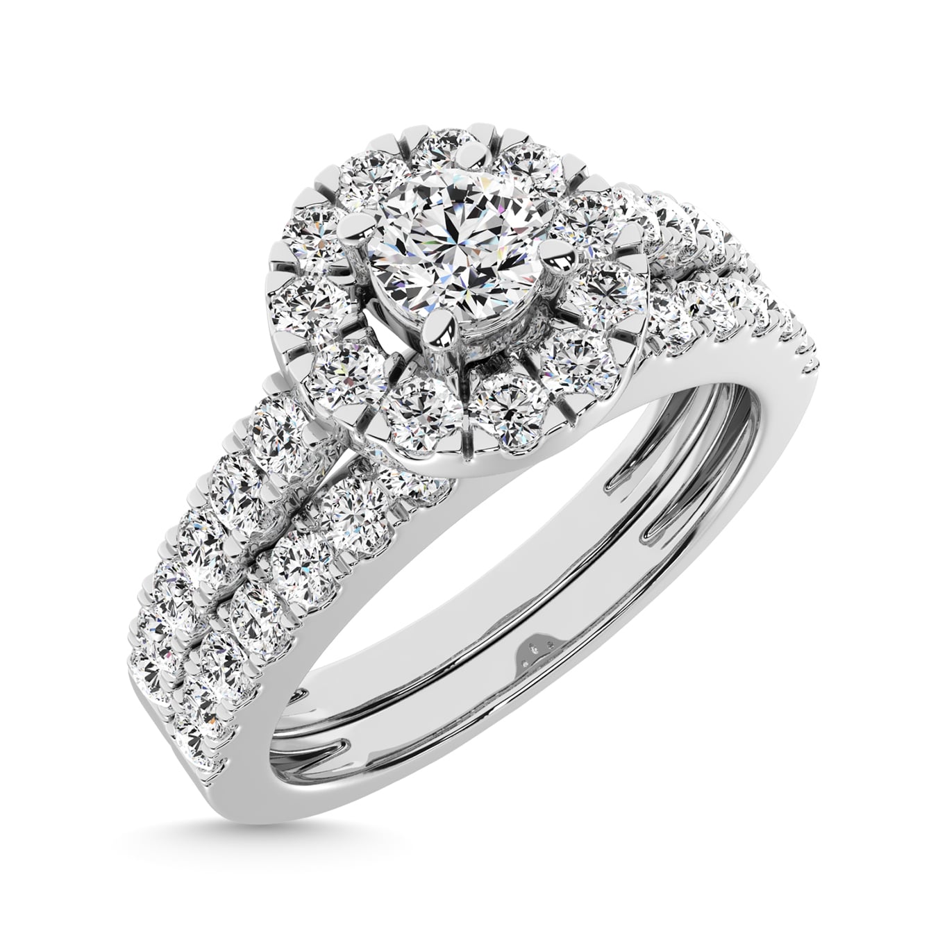 10K WHITE GOLD DIAMOND 1.00 CT TOTAL WEIGHT FASHION RING - Image 2
