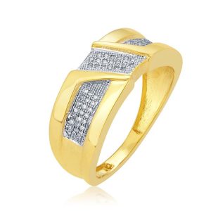 10K DIAMOND 0.20 CT MENS RING