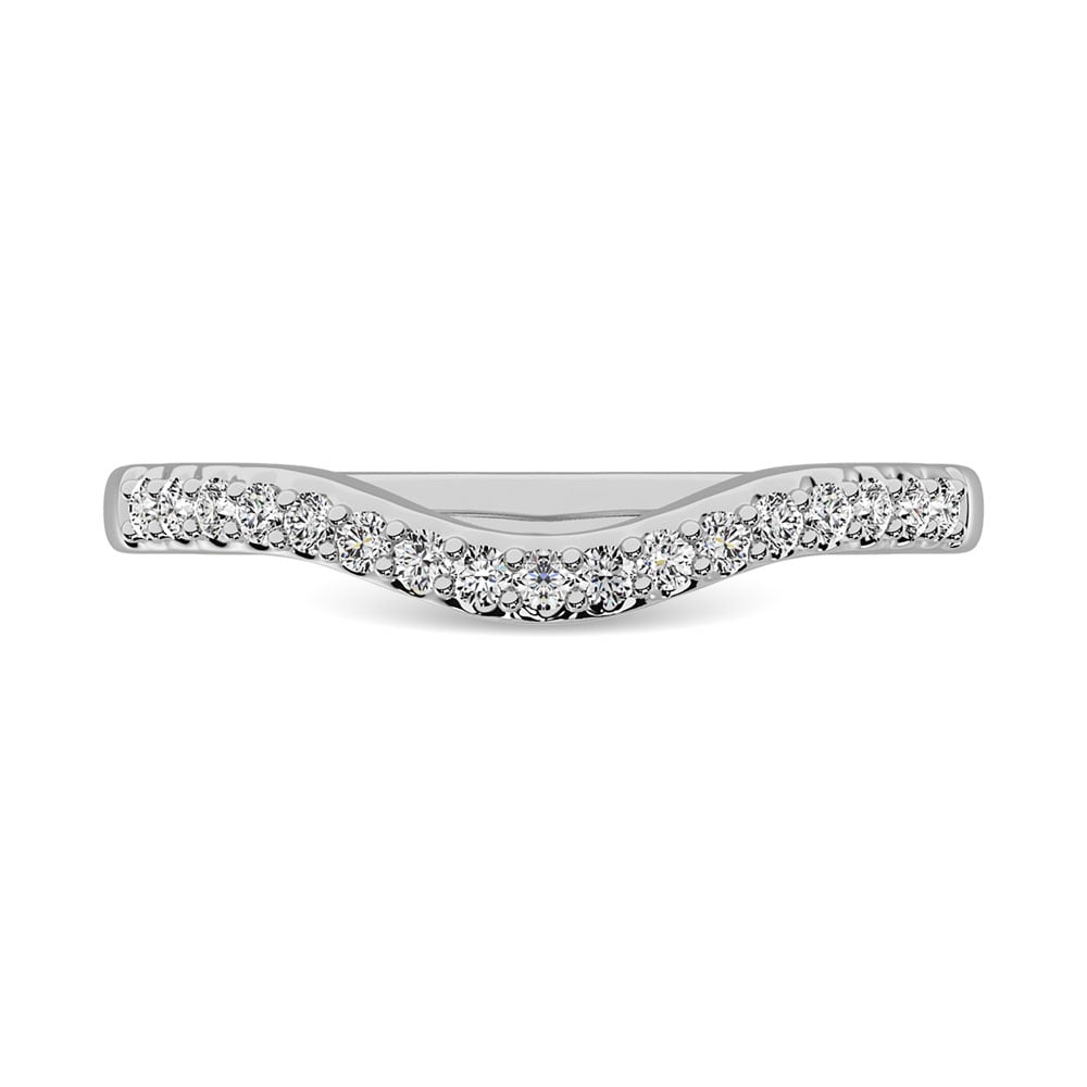 14K WHITE GOLD DIAMOND 0.14 CT TOTAL WEIGHT ANNIVERSARY RING