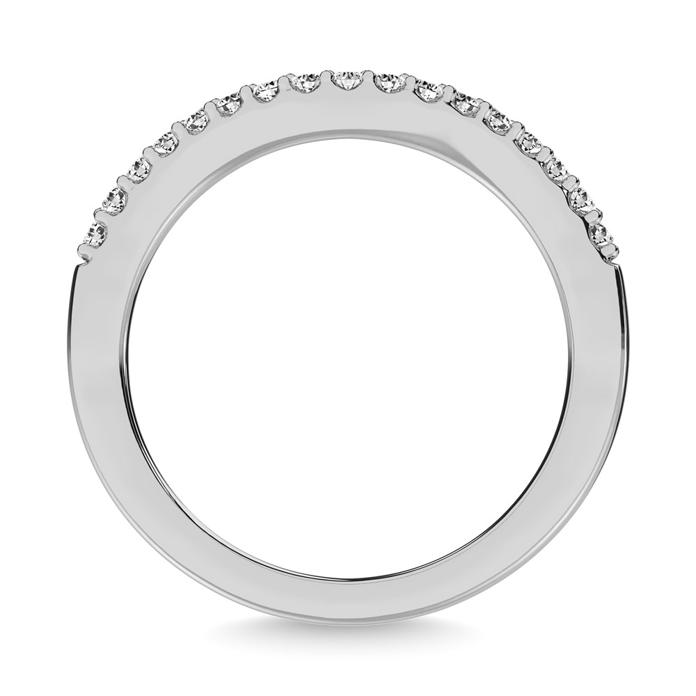 14K WHITE GOLD DIAMOND 0.14 CT TOTAL WEIGHT ANNIVERSARY RING - Image 4