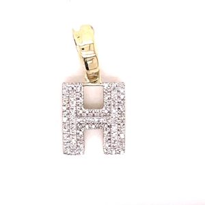 10k 0.12-0.13ct Charm "initial H"