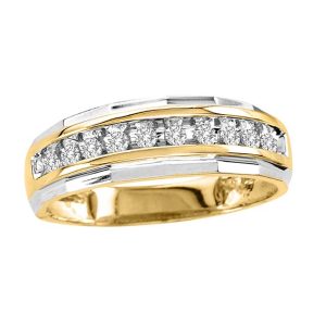 10K RHODIUM DIAMOND 0.24-0.27 CT MENS RING