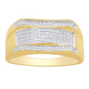10K DIAMOND 0.31-0.38 CT MENS RING