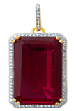 10K 0.22-0.25CT Charm STONE "RED DOG TAG" CNTR 12.86-16.82CT