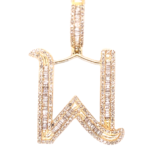 10K 0.89-1.01CT CHARM OLD ENGLISH "INITIAL W"