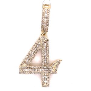 10K 0.75-0.88CT CHARM "NUMBER 4"