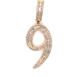 10K 0.61-0.73CT CHARM "NUMBER 9"