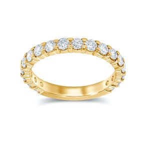 14K YELLOW GOLD DIAMOND 0.90 CT RING (18 TOTAL STONES)