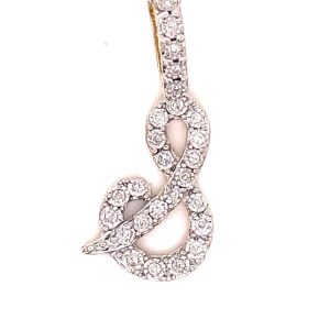 10K 0.20CT CHARM CURSIVE "INITIAL S"