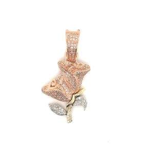 10k 0.53-0.56ct Charm "rose Flower"