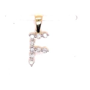 10K 0.13CT CHARM "INITIAL F"