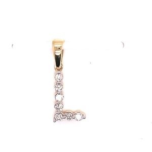 10K 0.13CT CHARM "INITIAL L"