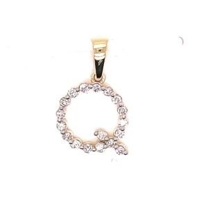 10K 0.13CT CHARM "INITIAL Q"