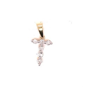 10K 0.13CT CHARM "INITIAL T"