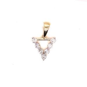 10K 0.13CT CHARM "INITIAL V"