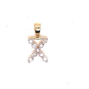 10K 0.12CT CHARM "INITIAL X"