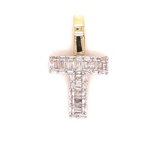 10k 0.29ct Charm "initial T"