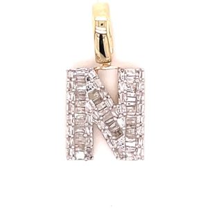 10k 0.45ct Charm "initial N"