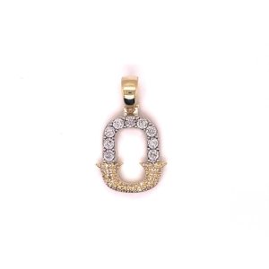 10K 0.13-0.14CT CHARM "INITIAL O"