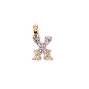 10K 0.16-0.17CT CHARM "INITIAL X"