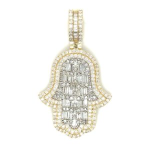 10K 3.35CT CHARM "HAMSA HAND"