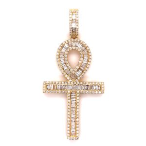 10K 3.64CT CHARM "ANKH CROSS"