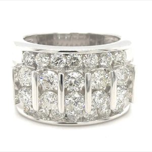 14K DIAMOND 4.05 CT MENS RING